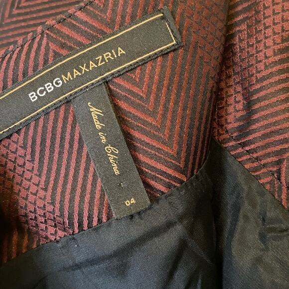 BCBG Max AZRIA burgundy and black skirt size 4 - Picture 3 of 6